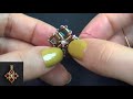 【ビーズステッチ】リバーシブル!ひし形ペンダントの作り方✨ビーズステッチ中級　How to make a Reversible Diamond Pendant with Swarovski.