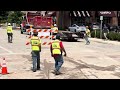 Driver Goes Through Barricade