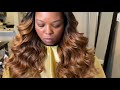 How to get honey 🍯 blonde hair using the water color method | full sew in and style included