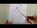 How to draw a girl with traditional dress// girl drawing easy step by step #art #drawing