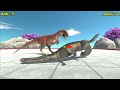 Battle abilty allosaurus vs machimosaurus rex Animal Revolt Battle Simulator