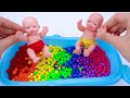 Satisfying Video l How To Make Rainbow Glitter Lollipop Heart Candy with 6 Slime Pool Cutting ASMR