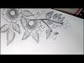 how to draw flowers with pencil (for beginners) || muskan drawing & art ||