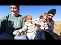 BURiED in CORN!!  Niko & Adley slide down Pumpkin Castle a family Halloween tradition and face paint