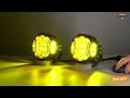 Auxbeam® V-ULTRA Series 5 Inch 172W LED Side Shooter Amber Pod Lights with Amber DRL