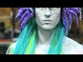 Spray Foam Mermaid Head Piece costume cosplay evil mermaid scary Halloween costume DIY