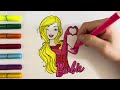 Dress Up Barbie and Barbie Characters Coloring with Sticker Book | painting and drawing for children