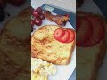 French Toast Scrambled Eggs Crispy Bacon Diced Potatoes With Fruit #Sunday #Breakfast #foryou
