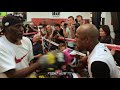 A LOOK BACK AT THE AMAZING MITT WORK OF ROGER MAYWEATHER WITH FLOYD MAYWEATHER JR - RIP ROGER