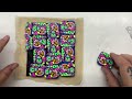 Pop Art Slab - Bright Contemporary Polymer Clay Cane