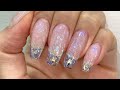 Unique nail art🎆 / Clear nails / Ice nails / Aurora / Glass nails