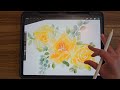 Watercolor Wet on Wet Technique in Procreate - digital painting tutorial