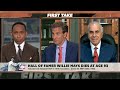 Stephen A. reflects on Willie Mays' importance to the game of baseball | First Take
