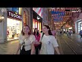 Istanbul Turkey Night Walk  City Center Istiklal Street & Galata Tower 4K Walking Tour