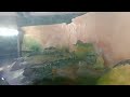 a very dirty enclosure for a young crocodile in Torremolinos crocodile zoo