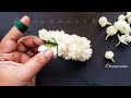 How to tie jasmine flowers in easy way/different method to string jasmine flowers/mallipoo/veni/DIY