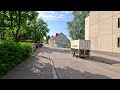 Walking in Lahti city neighborhoods, Finland - 4K