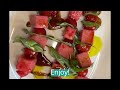 Basil Tomato Watermelon Skewers Recipe Demo