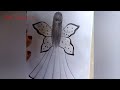 How to draw a fairy 🧚 // easy fairy drawing for beginners // pencil sketch #drawing #art