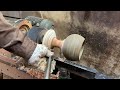 Spooky Wood Lathe   Making Cups From Coconut Shells Talented and eco friendly carpenter