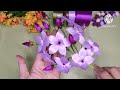 DIY| How To Make satin Ribbon Flower | flower Bouquet #satinribbonflowers