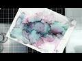 Whispy Alcohol Ink effect and gilding flakes