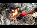 Bushcraft Camp with my Dog - Cliff Shelter, Cave Stone bunker, Fishing, Primitive Survival, Asmr