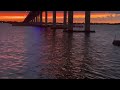 Vibrant, colorful sunset under the bridge, Belleair Causeway, September 2022