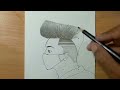 Easy masked boy drawing picture - Very easy pencil drawing drawing boy - masked man drawing - draw