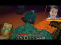 hoje eu explorei o nether no Minecraft SKYBLOCK