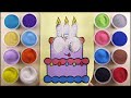 Sand Painting Birthday Cake | Coloring for kids and toddlers