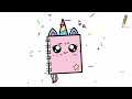 How to Draw  Cute Unicorn Notebook Easy Step-By-Step Drawing and Coloring for Kids and Toddlers
