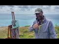 Plein Air Oil Painting on the cliffs | Bedruthan Steps