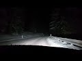 Virtual Drive Through Snow in Mountains at Night (Nature Sounds for Sleep, Winter Storm ASMR)