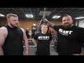 Lifting 220lbs (100KG) Dumbbells for Reps! (Chest Workout Ft. Max Searby) THE NEXT EDDIE HALL?!