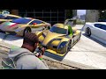 GTA 5 - Stealing Expensive Gold SuperCars with Franklin! (Real Life Cars #187)