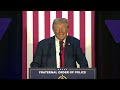 WATCH NOW: Former President Trump addresses the Fraternal Order of Police on heels of endorsment