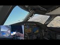 Citation Longitude, Las Vegas takeoff (MSFS) - With Yoke cam -