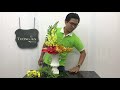 Guide to flower arrangement for Buddha altar in L shape