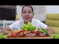 หมุนติ้วๆขนมจีนม้วนแซลมอนกุ้งสด|wern woei