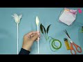 DIY | How To Make Lily Flower From Satin Ribbon Easy | Lily Flower Making With Ribbon