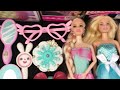 9.14 minutes satisfying with unboxing modern hello kitty barbie dolls toys/miniature fashion playset
