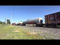 Westbound CSX manifest with a Metro North P32AC-DM trailing in Erie, PA