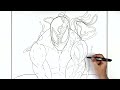 How To Draw Venomized Spiderman | Step By Step | Marvel