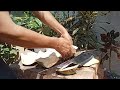 coconut cutting skills,the easy to peel fresh coconut #cuttingskills ##coconutcuttingskills