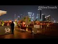 Dubai 🇦🇪 Wonderful Palm West Beach [ 4K ] Night Walking Tour