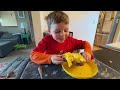 Five-Year-Old Roscoe's Cooking Lesson--Scrambled Eggs