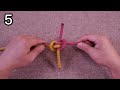 Rope connection knot, knotting method