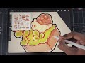How to draw cute sticker sheet in procreate ( Free brushes + Procreate Tutorial )