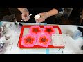 Beautiful sunrise colored bloom Resin coasters  WOW amazing color combination. Video #330